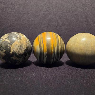 Three Marble Spheres
