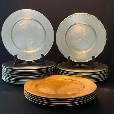 Silver And Gold Colored Chargers
