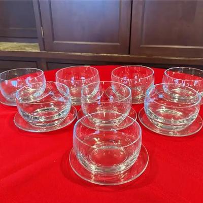 8 Piece Glass Bowl And Saucer Set