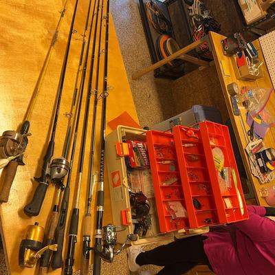 Fishing Rods, Tackle Box, Lures And More