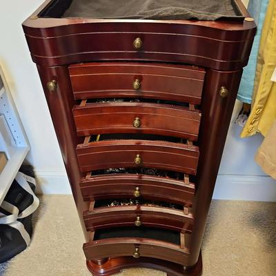 Wooden Jewelry Armoire 