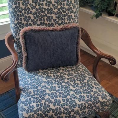 Upholstery Armchairs And Side Table