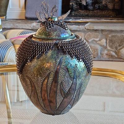 Larry East's Raku Pottery Urn