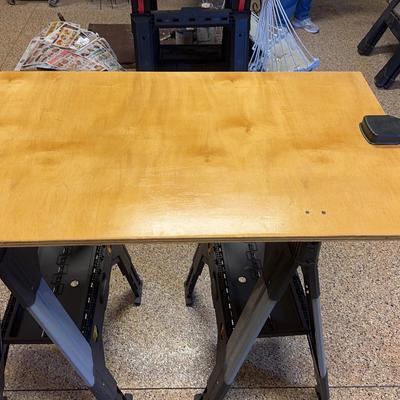Sawhorse Set With Tabletop