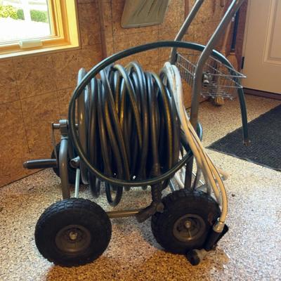 Assorted Water Hoses With Push Cart
