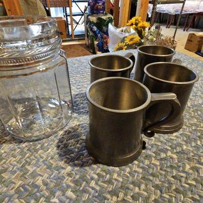 Mini Tankards And Tobacco Humidor 