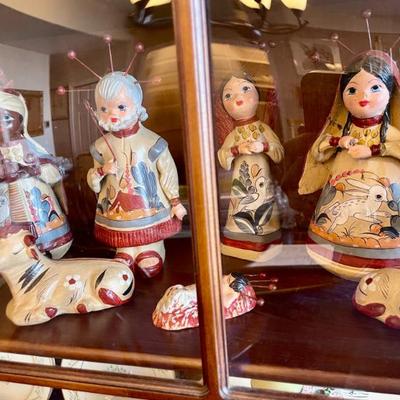 Sale Photo Thumbnail #86: Hand-painted terracotta Nativity scene