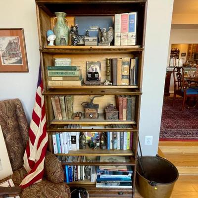 Sale Photo Thumbnail #55: Set of 5 vintage Lundstrom "barrister" bookcases