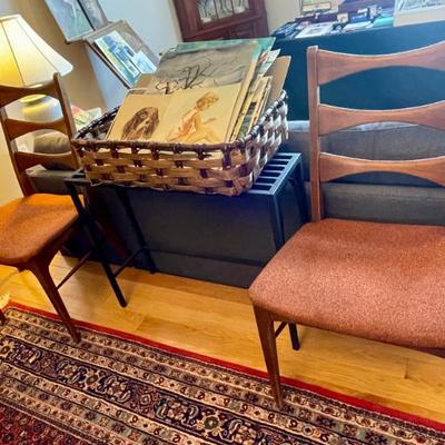 Sale Photo Thumbnail #68: Pair of Mid-Century Modern Lane "Rhythm" walnut chairs