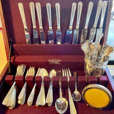 Sale Photo Thumbnail #19: Vintage 58pc S. Kirk & Son "Calvert" sterling silver flatware set