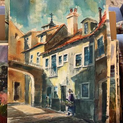 Sale Photo Thumbnail #71: Original Charles Forbes watercolor painting