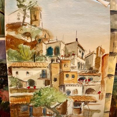 Sale Photo Thumbnail #72: Original Charles Forbes watercolor painting