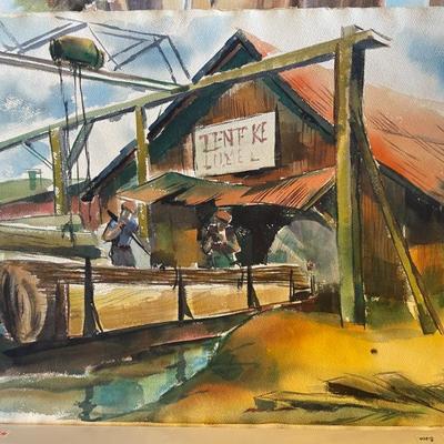 Sale Photo Thumbnail #78: Original Charles Forbes watercolor painting