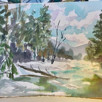 Sale Photo Thumbnail #76: Original Charles Forbes watercolor painting