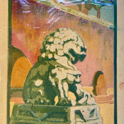 Sale Photo Thumbnail #27: Original Katharine Jowett woodblock print (2 of 2)