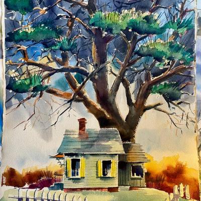 Sale Photo Thumbnail #81: Original Charles Forbes watercolor painting