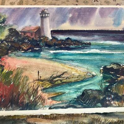 Sale Photo Thumbnail #74: Original Charles Forbes watercolor painting