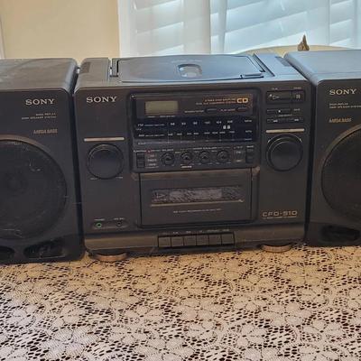 Sony Cfd 510 CD Cassette Tape Player and Radio 