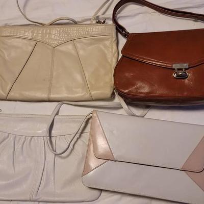 Leather Handbag and Purse Lot Vintage 4 Pc 