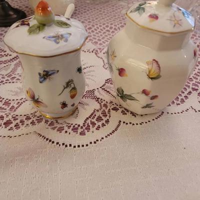 Jam Jars - Strawberry and Insects Pattern from England and Japan - 2pc 