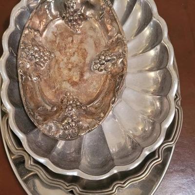Platters Silver Plate Pewter and More Wilton Frasers 4 Pc