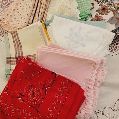 Colorful Napkins Lot - Embroidery Woven and Printed