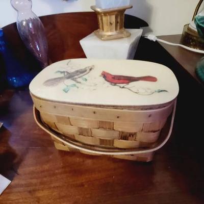 Vintage Cardinal Lidded Basket Box Purse - TLC Condition
