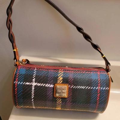 Dooney and Bourke Plaid Barrel Handbag 