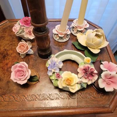 Floral Figures Vases and Candlesticks Bone China Porcelain and Ceramic Lot
