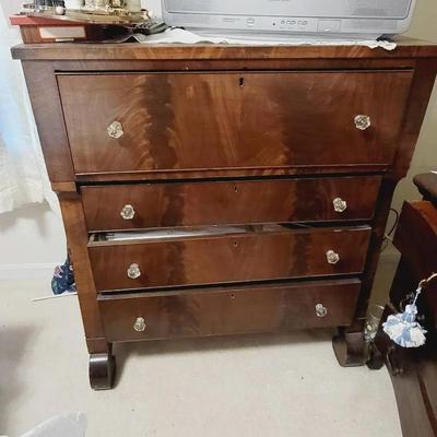 Empire Dresser Chest of Drawers with Flame Front 