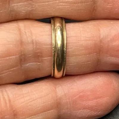 10K Gold Band Size 6, Marked “10K G F U”, Vintage