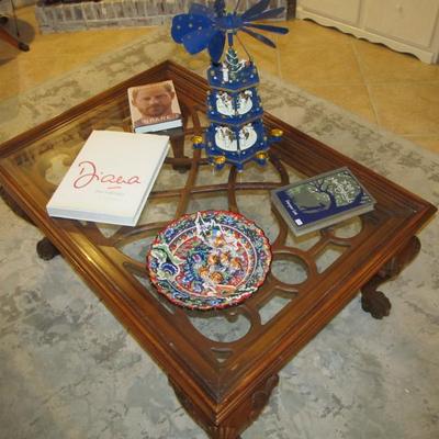 Sale Photo Thumbnail #35: German Christmas pyramid, Chippendale style coffee table