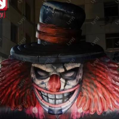 Sale Photo Thumbnail #15: 5m High Outdoor Giant Halloween Inflatable Clown Head Air Blow Up Evil Joker For Building Roof Or Carnival Stage Decoration, 2 stories tall-haven't inflated yet, they sell for over $3000