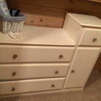 Sale Photo Thumbnail #256: $75 changing table 32”H on left 41”H on right 50”L 18”depth