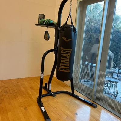 Sale Photo Thumbnail #201: $199 Everlast dual station heavy bag & stand 88”H 