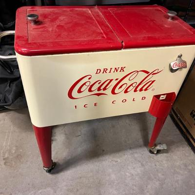 Sale Photo Thumbnail #211: $50 Coca Cola cooler on casters