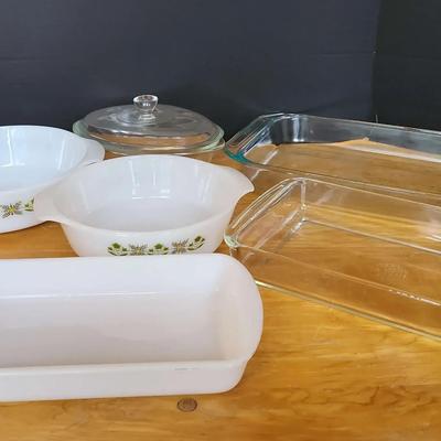 10 Casserole Dishes Inc Vtg Pyrex, Corning, Anchor Hocking