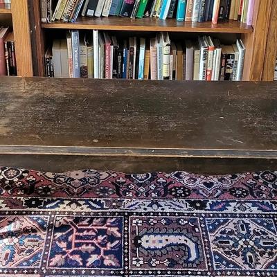 Antique Wood Coffee Table & Traditional Floor Lamp