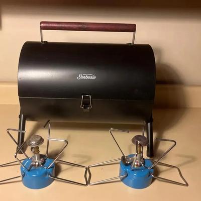 Sunbeam Mini Grill, 2 Propane Stove Burners