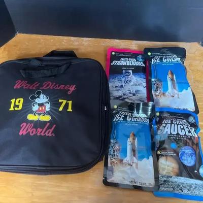 Vintage 1971 Disney World Duffle, 4 Packs Freeze-dried Space Food