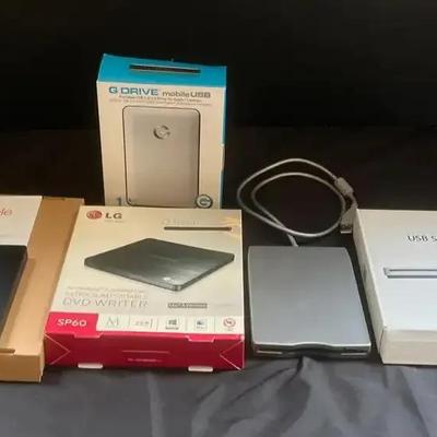 2 Portable Hard Drives & 3 Disc Drives
