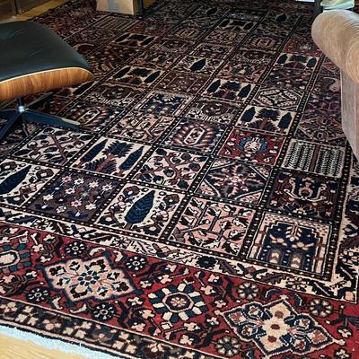Handwoven Iranian Area Rug - Red, Blue, Cream & Pink