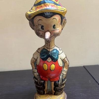1930s MARX Pinocchio Tin Litho Windup Walker