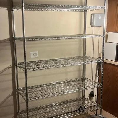 2 Chrome Wire Rack Shelves On Wheels