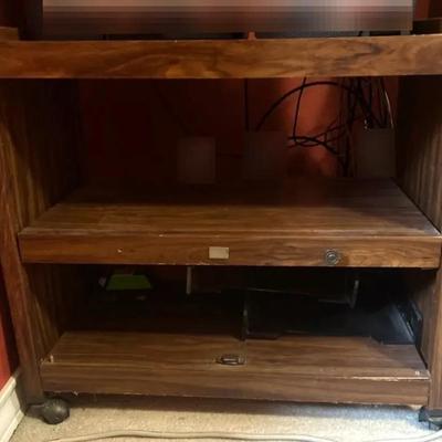 Wooden Shelf On Wheels (Upstairs)