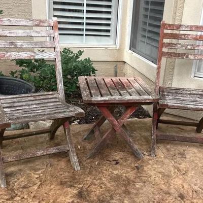 Rustic Teak Patio Set