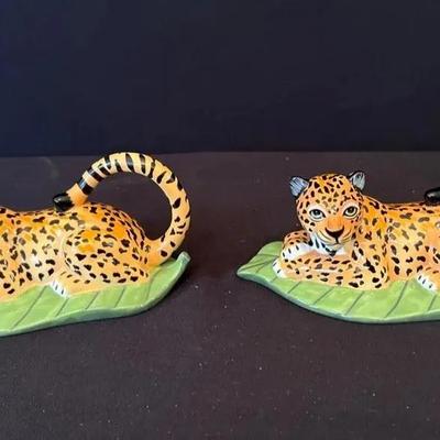 Lynn Chase "Out of Africa" Collection Jaguar Napkin Holders