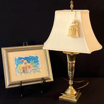 Brother Cletus, Alamo, Print, And, Small Luxurious Lamp