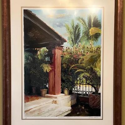 "Crimson Lake" Print Signed (unable to determine artist)