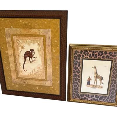 Framed African Animal Prints 